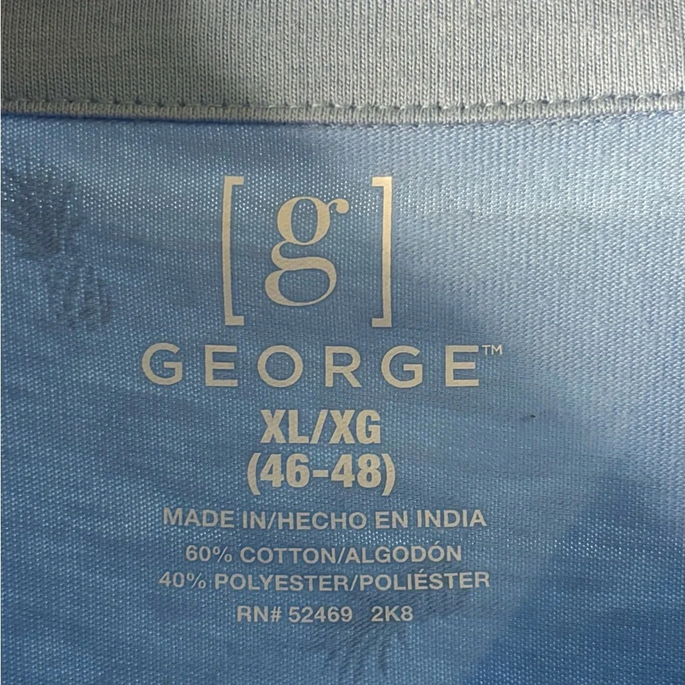 George Men's light Blue Polo Shirt with pineapple printed - Picture 2 of 7